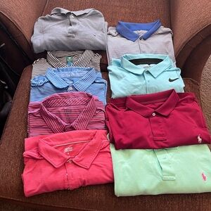 1 Tommy Hilfiger
4 Izod
2 Polo
2 Nike
All of them are gently worn.